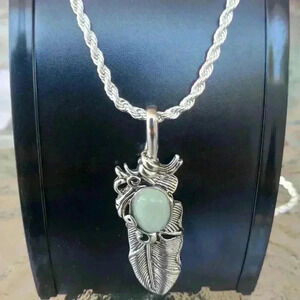 Feather on Rope Chain Necklace